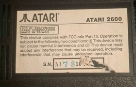 Atari 2600 Jr. Console With Joystick And CIB Combat Game Tested And Working