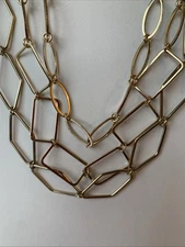 Charming Charlie Cute Gold Mixed Styles 3 Chain Necklace