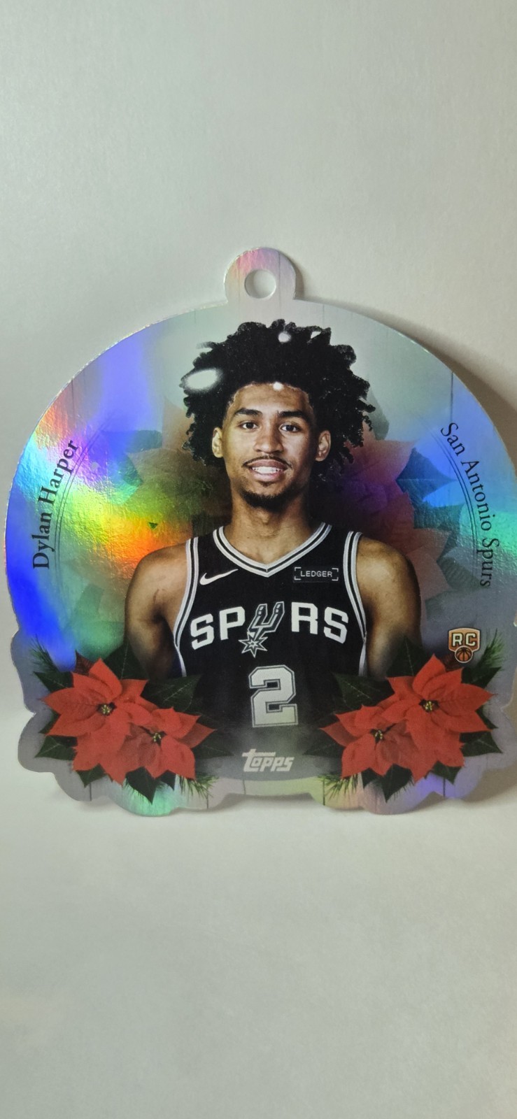 2025-26 Topps Holiday DYLAN HARPER #DCO-DH Die-Cut Ornament Card RC SP Spurs NBA