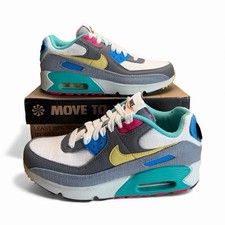 Nike Air Max 90 Kids' Shoes Phantom-Celery-Iron Grey 5Y DN4415 001