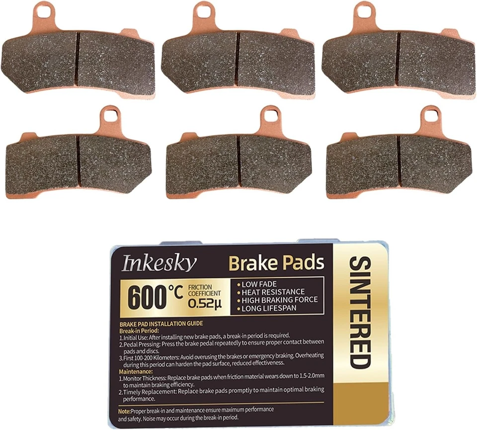 Pastillas de freno sinterizadas de alto rendimiento para modelos Harley Davidson Touring y V-Rod Foto 3 de 4