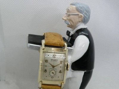 Vintage 1940's Mens Gruen Curvex ''370'' Precision Watch