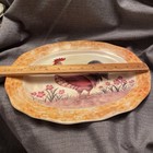 VTG Tuscan Style Rooster  Earthenware Oval Platter Pristine For Age — photo 4