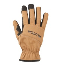 Klutch Duck Canvas Utility Gloves, Brown/Black, Large