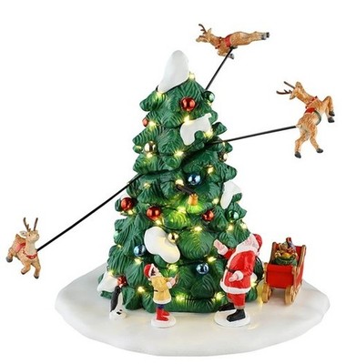 Lemax Reindeer Races (Battery Oper.) #54455 BRAND NEW Free Shipping