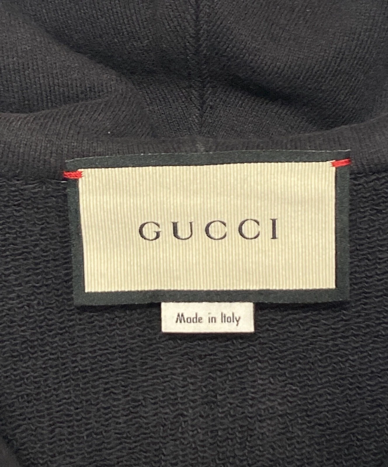 GUCCI Felpa con Cappuccio Mezza Zip Taglia: XS Nero Uomo 627079 XJCOH