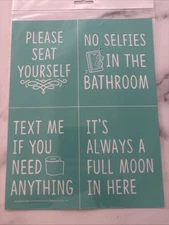 Chalk Couture Bathroom Seat Yourself Retired Transfer  New 8x10 B SIZE