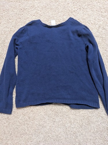 Nice Euc Gymboree Size L 10-12 girls Cardigan Sweater Blue Pockets Cable Knit - Picture 6 of 6