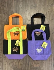 (LOT Of 4) Limited Trader Joe's Mini Halloween Canvas Tote Bag RARE / SHIPS NOW.