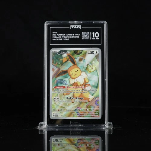 2025 Pokemon SV Prismatic Evolutions #173 Eevee Black Star Promo TAG 10 (969)