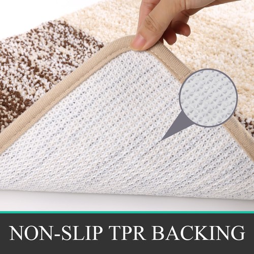 Bathroom Rugs Sets 4 Piece with Toilet Cover, Plush Shaggy Bathroom Rugs Non ... - Picture 5 of 8