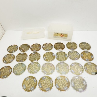 Vintage AMETEK Silicon Wafer Lot of 24 Semiconductor Wafers Micro-Ex 3'' Wafers