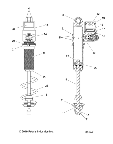Ensemble piston Polaris, pièce d'origine OEM 1801062, quantité 1