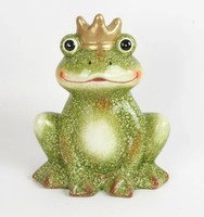 Trendline Dekofigur Keramik Frosch Mit Krone 22 X 12 X 18 Cm GrüN Dekofigur