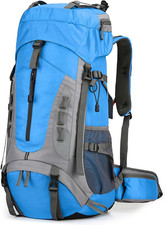 75L Hiking Backpack with Rain Cover Waterproof Camping Backpack Shoes Warehouse