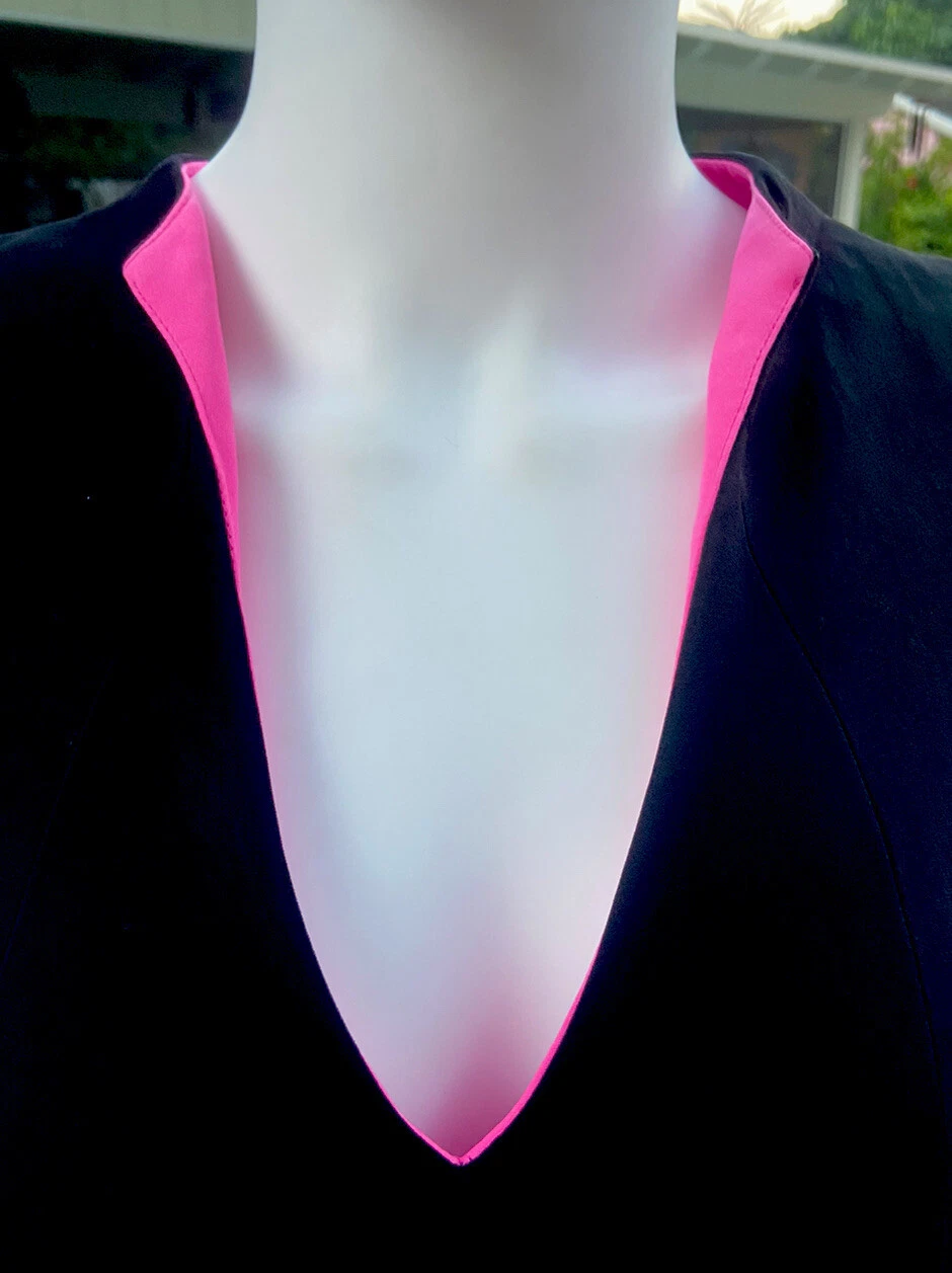 Abito vintage Alexander McQueen nero e rosa 40