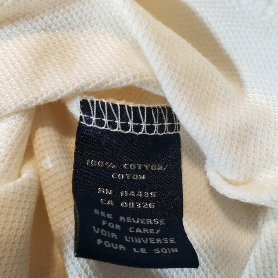 Men's zip pullover LINCS DC&CO Long sleeves cotton XL white w/blue stripe NWOT - Image 4 of 4