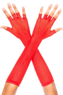 sexy MUSIC LEGS long mid-arm LENGTH fishnet FINGERLESS long NET gloves 80's PUNK