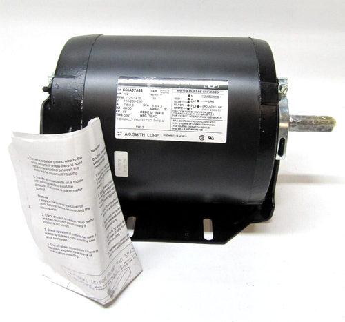 (NEW) A.O.Smith AC Motor 0.5HP 1725/1425RPM 115/208-230V 1 Ph S56A07A66 1343.3 - 第 1/7 張圖片