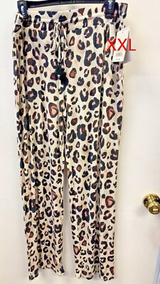 Stars Above Womens Pajama Pants Pockets Drawstring Stucco Leopard