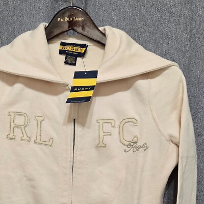 NEW/NWT VINTAGE Polo Ralph Lauren Rugby Zip Up Hoodie