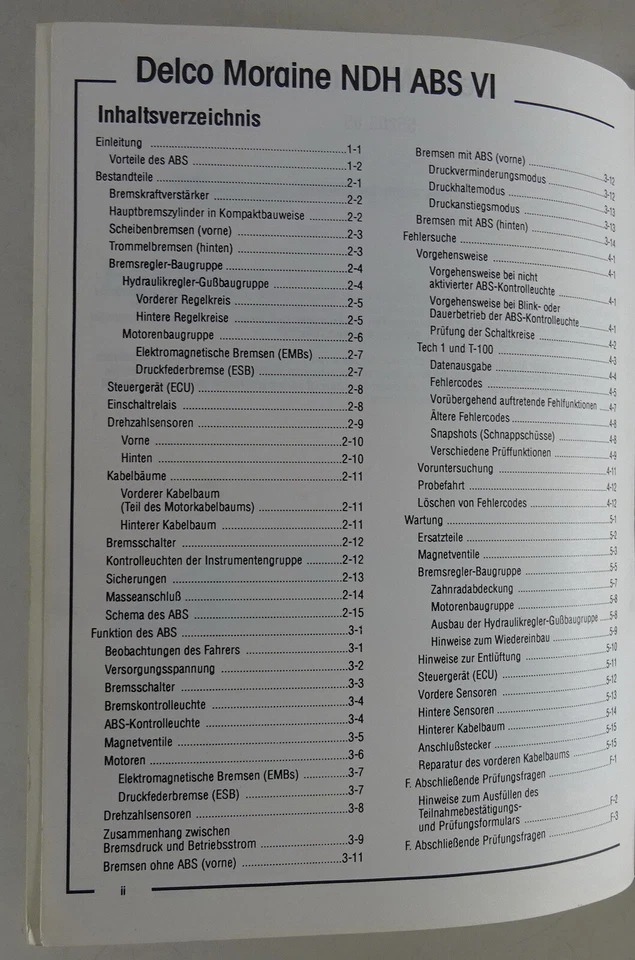 Schulungsunterlage ABS VI Risoluzione Problemi / Odea Pontiac / Oldsmobile / - Immagine 2 di 3