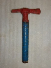Red Soviet Pick Axe Hammer Mattock Hoe Grub Pickax Old Tool Vtg Iron Head Handle