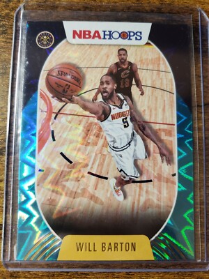 2020-21 Panini NBA Hoops Will Barton Teal Explosion Parallel #129 Denver Nuggets