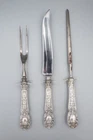 Gorham Florentine-Florenz Sterling Silver Small Carving Set Knife Fork Sharpener