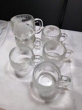 1970s Nestle Nescafe World Globe Glass Mugs  Set Of 6