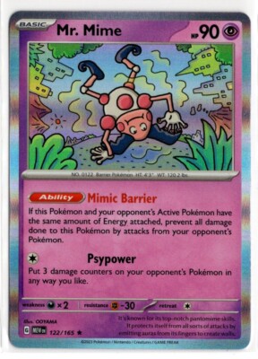 【PSA5】 旧裏　バリヤード MR MIME Holo #122 Pokemon Scarlet Violet 151 Holo Rare 122/165 Mr. Mime | eBay