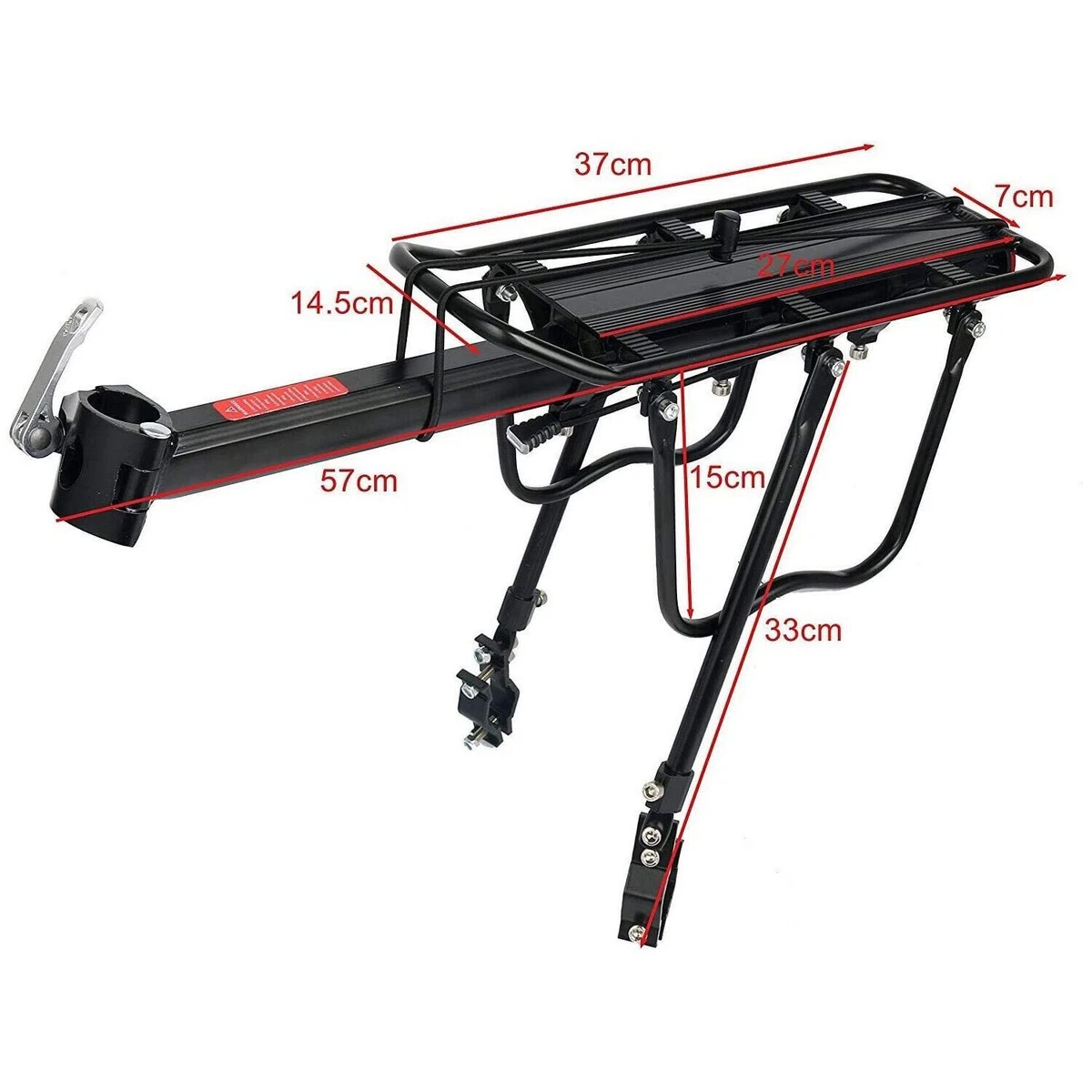 Sturdy Bike Rear Rack Luggage Carrier Bicycle Mountain BIKE Pannier eBIKE Stand