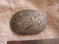 Vintage Belt Buckle Floral Design