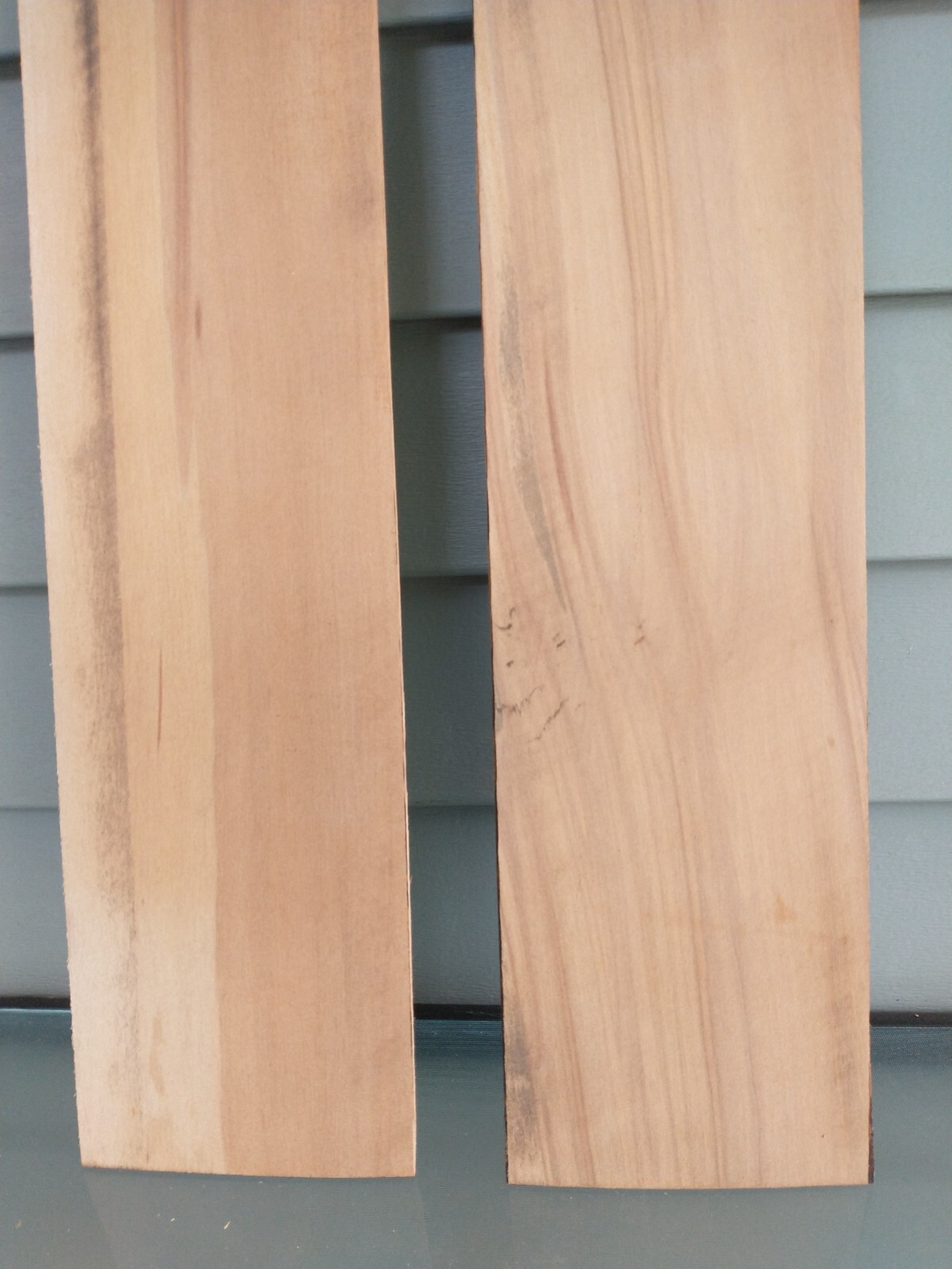 2 Thin Antique Old Growth Poplar Wood Panels 5" X 24" Project Lumber Lot X