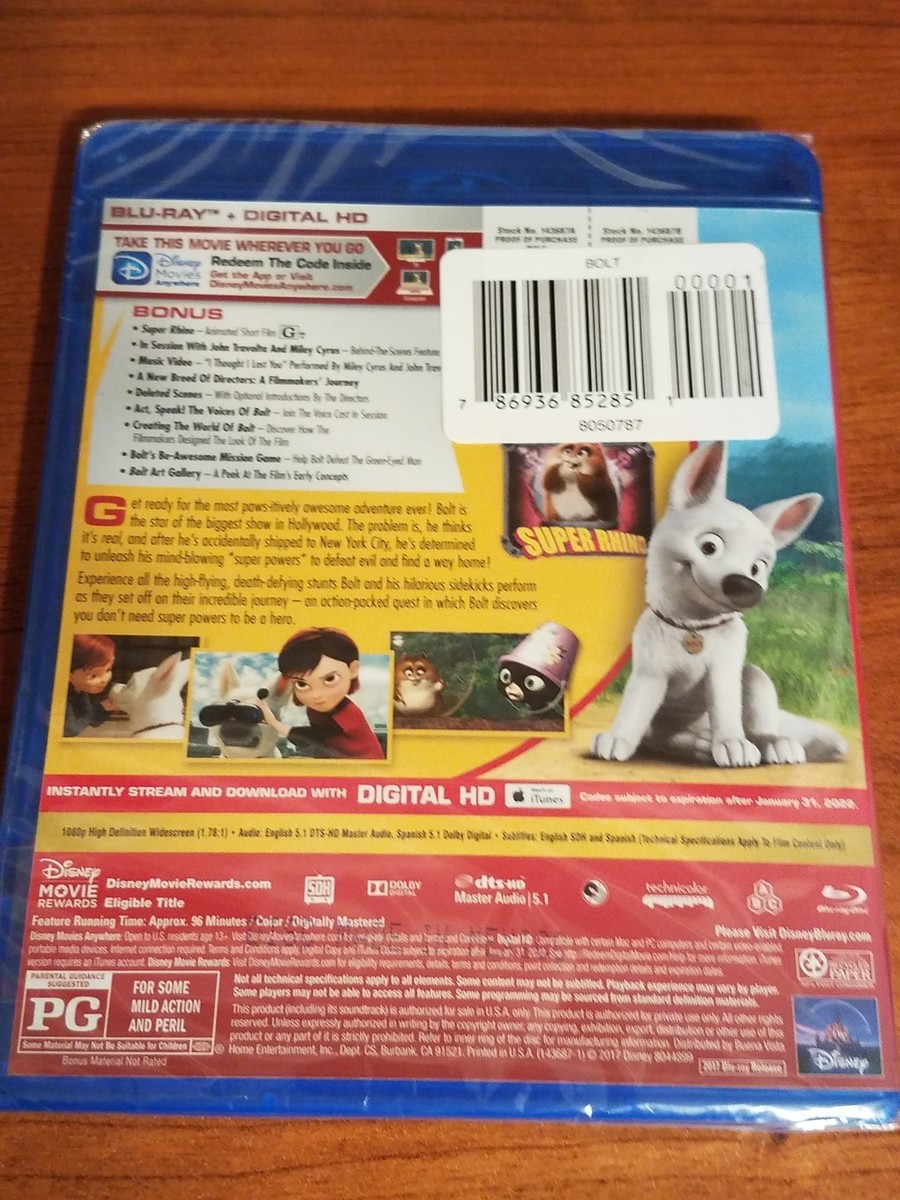 Disney's Bolt Blu-Ray 786936852851| eBay