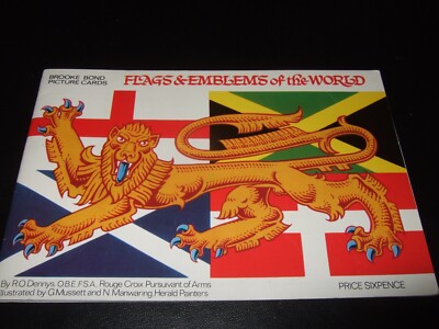 BROOKE BOND PG TIPS TEEKARTE VINTAGE FLAGGEN & EMBLEME DER WELT LEERES ALBUM