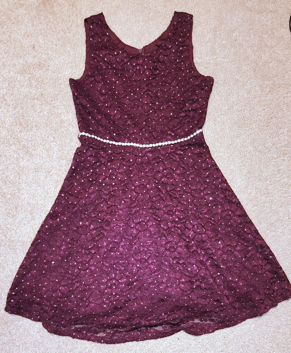 Girls 7-16 Speechless Mesh Sleeve Scuba Crepe Dress in Regular & Plus Size
