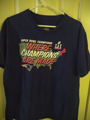 Superbowl Champions LI Where Champions Are Made T Shirt Size XL