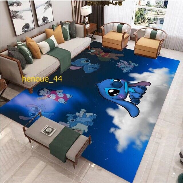 Lilo Stitch Cartoon Floor Rug Carpet Bedroom Doormat Living Room Anti-Slip Mat