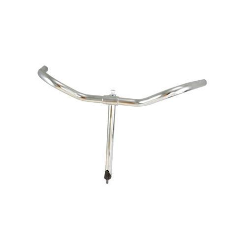 Guidon vélo de ville en acier chromé Humpert avec potence à plongeur 22.2 mm de diamètre