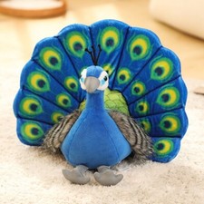 lovely plush high quality beatiful blue peacock toy gift about 25x30cm