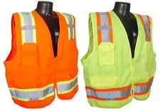 Radians SV62 Class 2 Two Tone Surveyor Safety Vests, Solid Twill