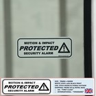 2 x PROTECTED WINDOW STICKERS MOTION & IMPACT SENSOR SECURITY ALARM