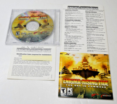 Enigma: Rising Tide - You Are In Command (PC, 2003) Jewel Case, Manual, & Disc