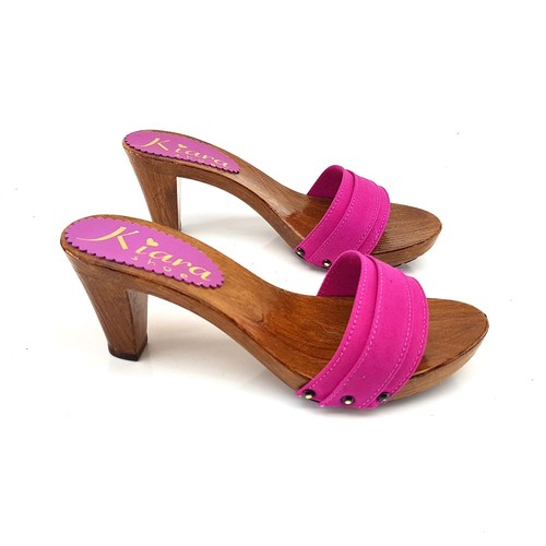 FUXIA Clogs - Made in Italy 35 bis 41 - Absatz 8-K5101 FUXIA - Bild 2 von 7