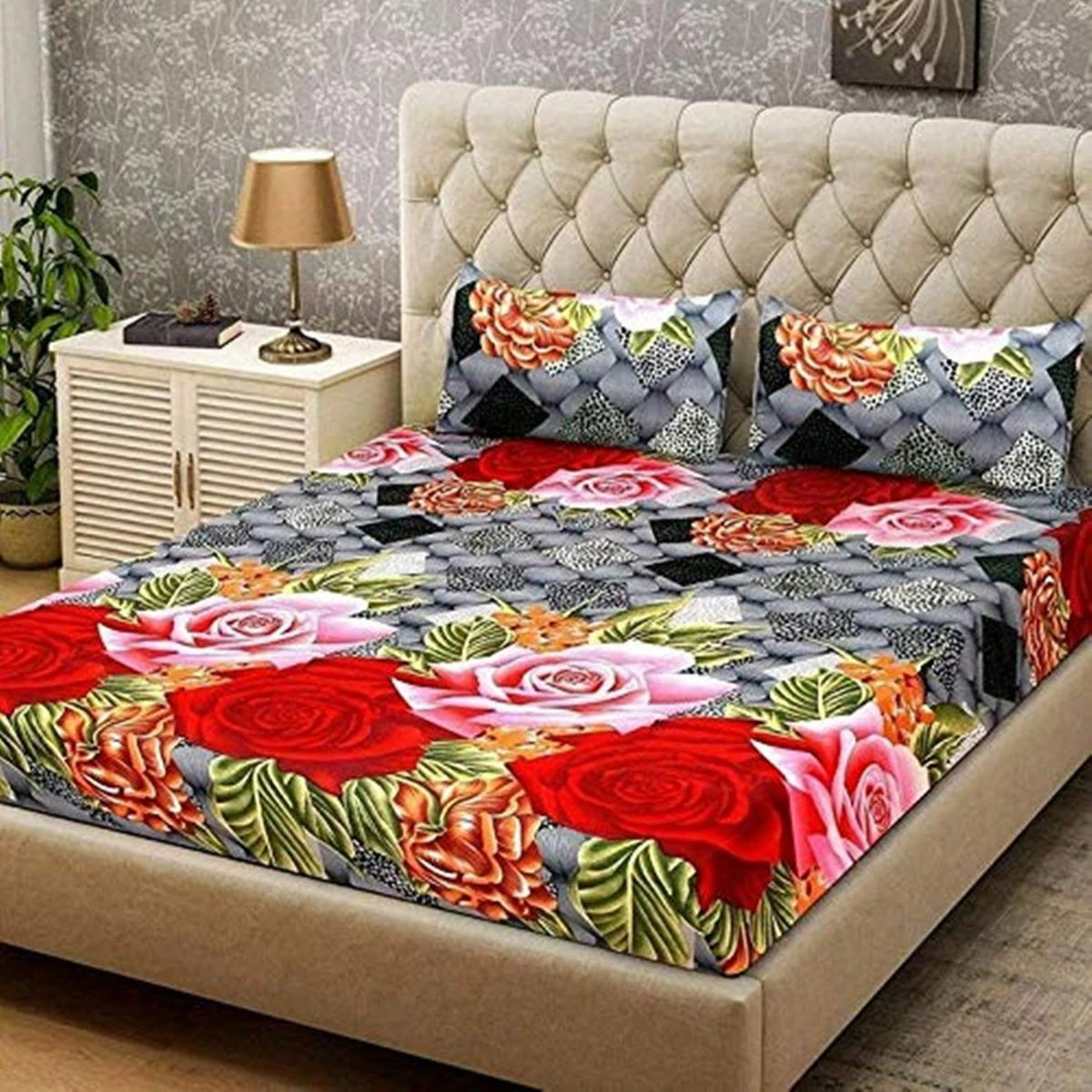 Cotton bed sheet deals double