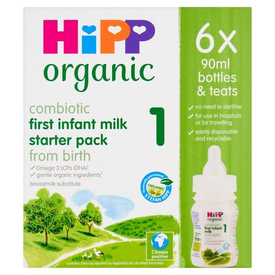 Hipp Organic First Infant Baby Milk Ready To Feed Starter Pack (6 X