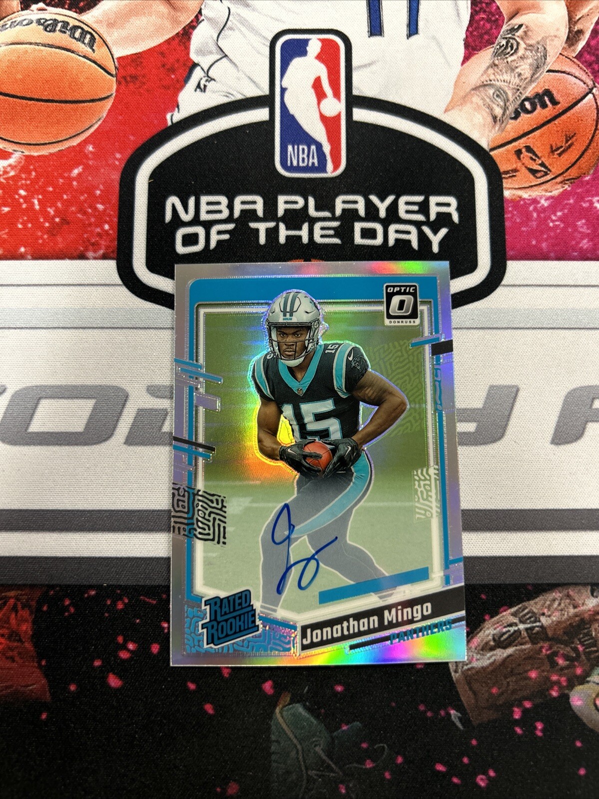 2023 Panini Donruss Optic Football Jonathan Mingo Rated Rookie Holo Auto /150