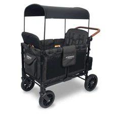 Wonderfold Wagon W4 Luxe Quad Stroller Wagon (4 Seater) - Volcanic Black