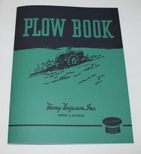 Ferguson Plow Book Operators Owners Manual Ao Plow Ford - Ferguson